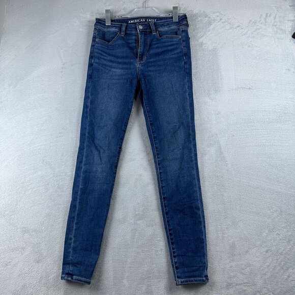 American Eagle Outfitters Skinny Jeans Womens Size 6R Next Level Stretch Blue - Picture 1 of 12
